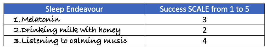 Sleep Endeavour Success Scale