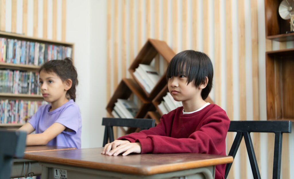 child being anxious in the class and thinking about school refusal