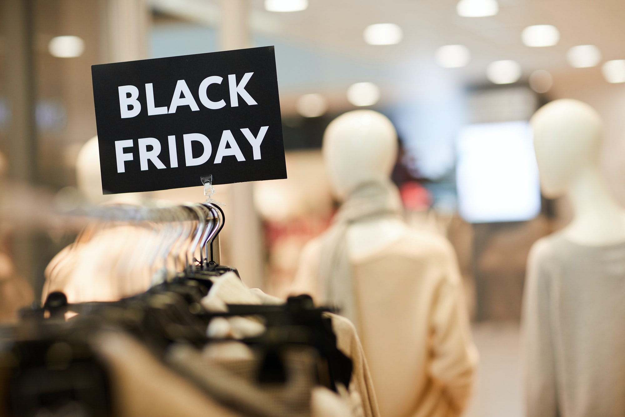 Black Friday Sale in Clothing Store